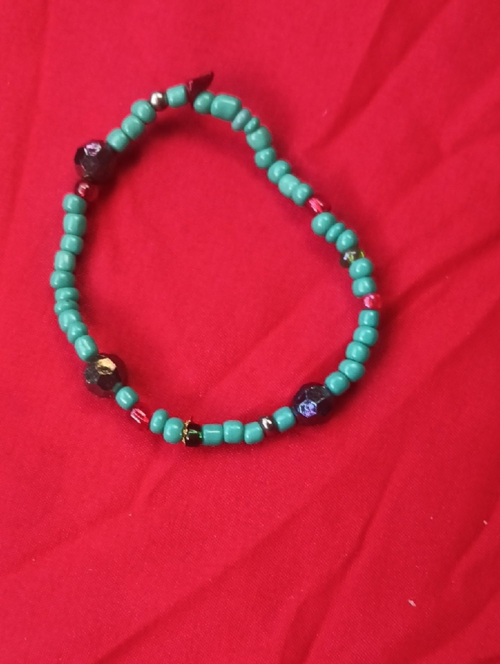 Turquoise Seed Bead Stretch Bracelet - Women Jewelry